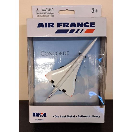 DARON AIR FRANCE CONCORDE TOY DIECAST AIRLINER DAR98950 - BOX DAMAGE DARON AIR FRANCE CONCORDE TOY DIECAST AIRLINER DAR98950 - BOX DAMAGE