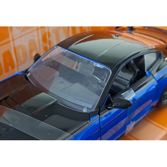 JADA 1/24 BIG TIME MUSCLE MUSTANG SHELBY GT500 2020 BLUE 33881 - DAMAGED JADA 1/24 BIG TIME MUSCLE MUSTANG SHELBY GT500 2020 BLUE 33881 - DAMAGED