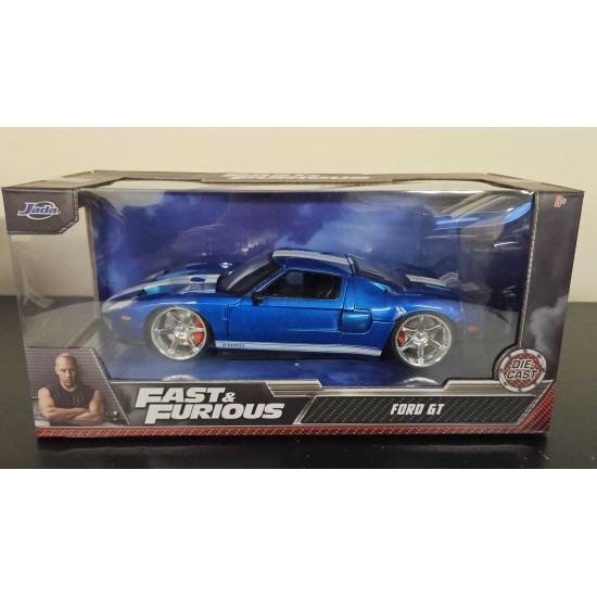 JADA 1/24 FORD GT BLUE FAST AND FURIOUS 2005 97177 - MODEL DEFECT JADA 1/24 FORD GT BLUE FAST AND FURIOUS 2005 97177 - MODEL DEFECT
