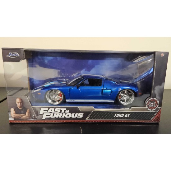JADA 1/24 FORD GT BLUE FAST AND FURIOUS 2005 97177 - PAINT DAMAGE JADA 1/24 FORD GT BLUE FAST AND FURIOUS 2005 97177 - PAINT DAMAGE