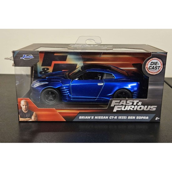 JADA 1/32 BRIANS NISSAN GT-R (R35) BEN SOPRA FAST AND FURIOUS 98270 - TORN JADA 1/32 BRIANS NISSAN GT-R (R35) BEN SOPRA FAST AND FURIOUS 98270 - TORN