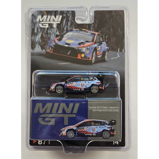 1/64 HYUNDAI I20 N RALLY1 HYBRID NO.11 2024 RALLYE MONTE-CARLO BLISTER - DAMAGED