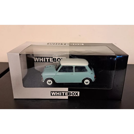 WHITEBOX 1/24 AUSTIN MINI COOPER S DUCKEGG BLUE 1965 WB124183 - BOX DAMAGE WHITEBOX 1/24 AUSTIN MINI COOPER S DUCKEGG BLUE 1965 WB124183 - BOX DAMAGE