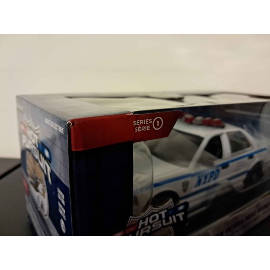 GREENLIGHT 85513 1/24 HOT PURSUIT FORD CROWN VICTORIA POLICE NYPD BOX DAMAGE