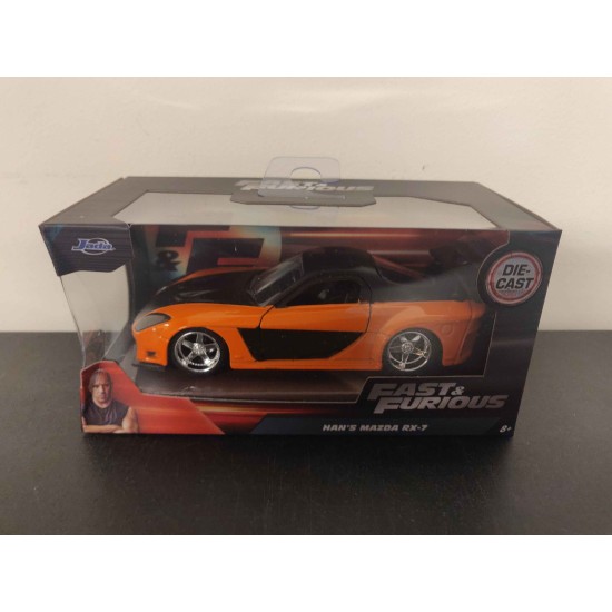 JADA 1/32 HANS MAZDA RX7 1993 FAST AND FURIOUS 30736 BOX CRUSHED JADA 1/32 HANS MAZDA RX7 1993 FAST AND FURIOUS 30736 BOX CRUSHED