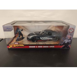 1/24 2008 DODGE VIPER SRT-10 WITH VENOM FIGURE MARVEL SPIDERMAN WINDOW SPLIT