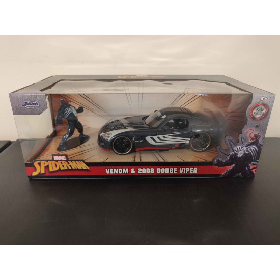 1/24 2008 DODGE VIPER SRT-10 WITH VENOM FIGURE MARVEL SPIDERMAN WINDOW SPLIT