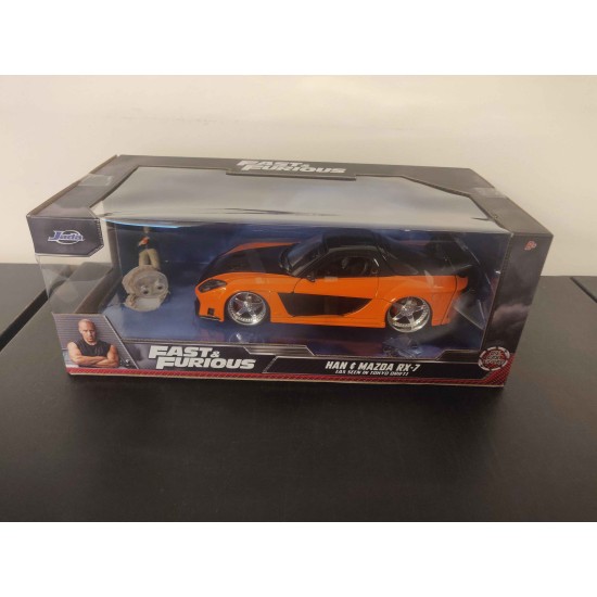 JADA 1/24 1995 MAZDA RX-7 WIDEBODY HAN FIGURE FAST N FURIOUS 33174 LOOSE FIGURE