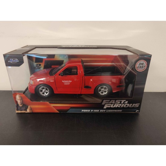 JADA 1/24 FORD SVT LIGHTNING FAST AND FURIOUS RED JAD99574 DENTED BOX