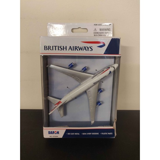 BRITISH AIRWAYS BOEING 747-400 TOY DIECAST AIRLINER RT6004 - BOX DAMAGE