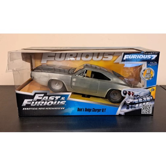 JADA 1/24 DOMS 1970 DODGE CHARGER R/T FAST AND FURIOUS 7 97336 - BOX DAMAGE