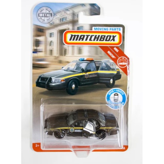 MATCHBOX MOVING PARTS 2006 FORD CROWN VICTORIA POLICE GBH31