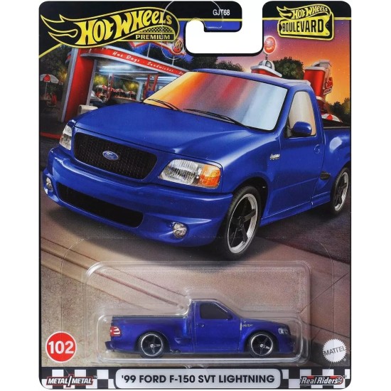 HOT WHEELS BOULEVARD 99 FORD F-150 SVT LIGHTNING BLUE #102 HRT60