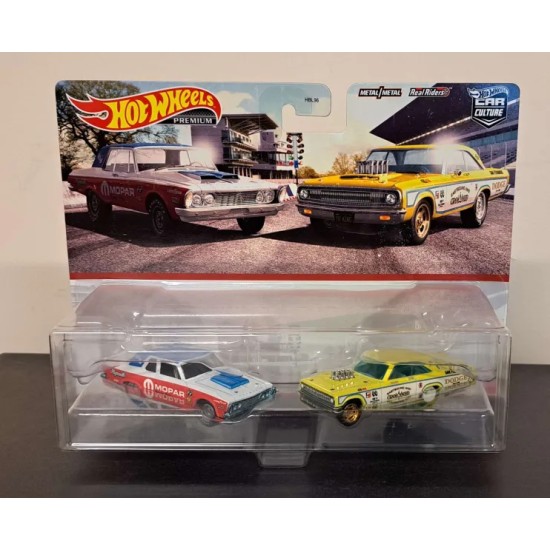 HOT WHEELS 1963 PLYMOUTH BELVEDERE 426 WEDGE AND 1965 DODGE CORONET - DAMAGED