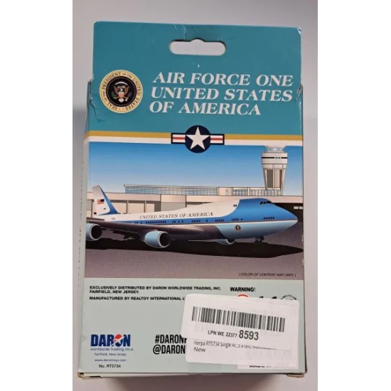 DARON AIR FORCE ONE DIECAST MODEL PLANE RT5734 - TORN BOX
