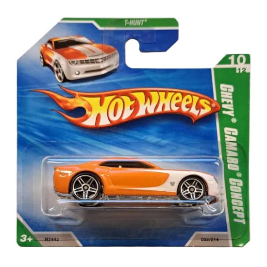 HOT WHEELS T-HUNT 10/12 CHEVY CAMARO CONCEPT SHORT CARD 062/214 R7443