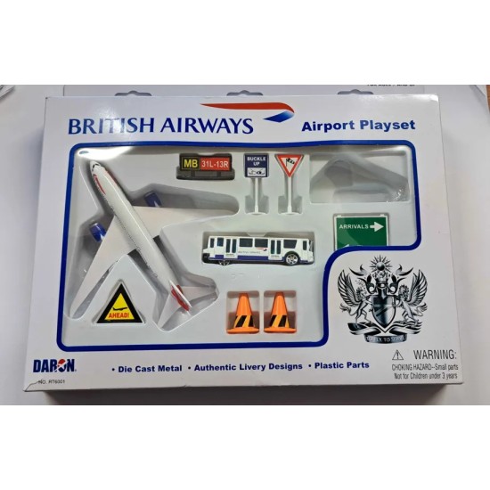 DARON BRITISH AIRWAYS AIRPORT PLAYSET RT6001 - MISSING BAGGAGE LOADER