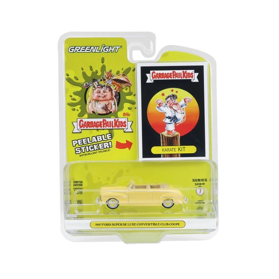 1/64 GARBAGE PAIL KIDS KARATE KIT 1947 FORD SUPER DE LUXE CONVERTIBLE CLUB COUPE