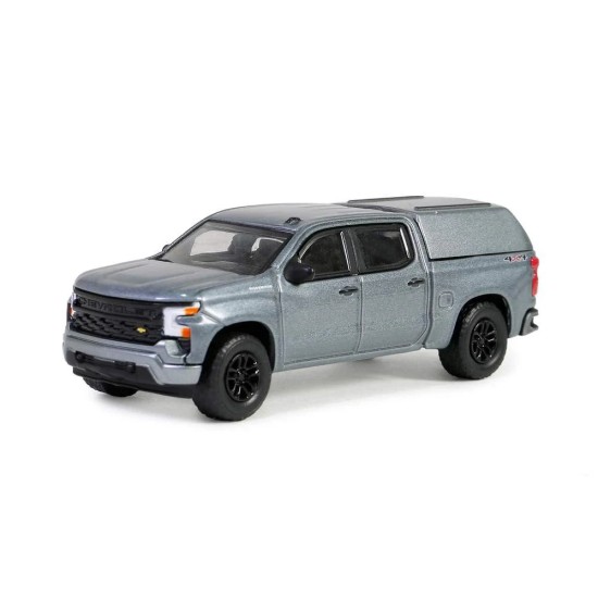 1/64  2023 CHEVROLET SILVERADO 1500 CUSTOM WITH CAMPER SHELL 35280-F