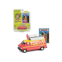 1/64 GARBAGE PAIL KIDS DISH GRACE 1976 DODGE B-100 W/ MOUNTED SATELLITE DISH 1/64 GARBAGE PAIL KIDS DISH GRACE 1976 DODGE B-100 W/ MOUNTED SATELLITE DISH