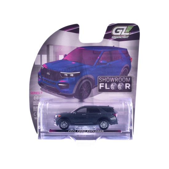 1/64 SHOWROOM FLOOR SERIES 7 - 2024 FORD EXPLORER - STONE BLUE 68070-D