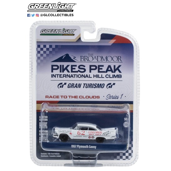 1/64 PIKES PEAK INT HILL CLIMB SERIES 1 1957 PLYMOUTH SAVOY NO.62 JOE GIBA