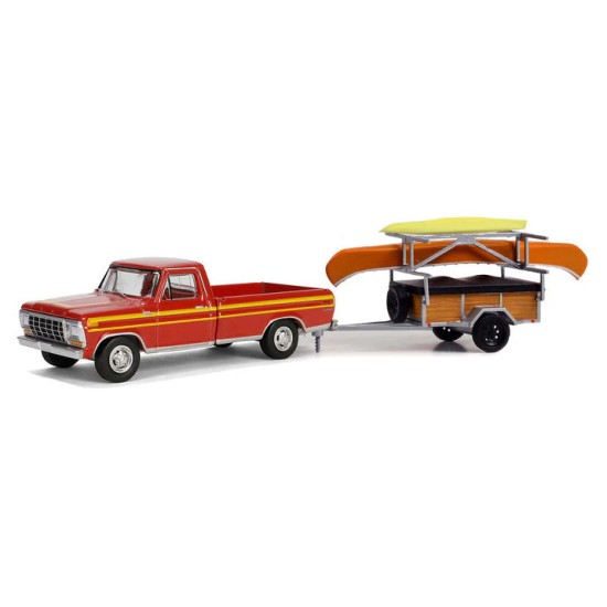 1/64 1978 FORD F-150 RANGER EXPLORER WITH CANOE TRAILER RACK AND KAYAK 32310-B