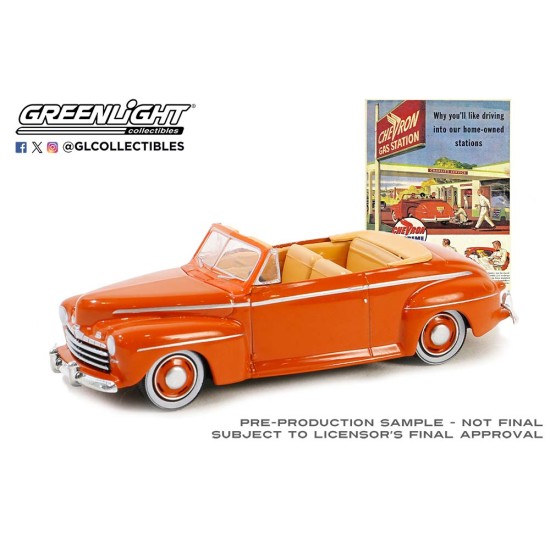 GL39140-A - 1/64 VINTAGE AD CARS SERIES 10 - 1946 FORD SUPER DELUXE CONVERTIBLE - CHEVRON SUPREME SOLID PACK