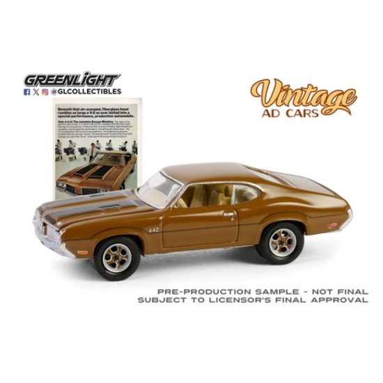 1/64 VINTAGE AD CARS 1972 OLDSMOBILE 4-4-2 THE COMPLETE ESCAPE MACHINE 39150-D