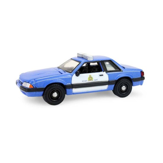 1/64 HOT PURSUIT 1991 FORD MUSTANG ROYAL CANADIAN MOUNTED POLICE 43065-A