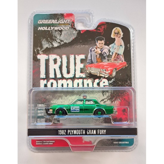 GREENLIGHT 1/64 TRUE ROMANCE 1982 PLYMOUTH GRAN FURY 62040-D - CHASE