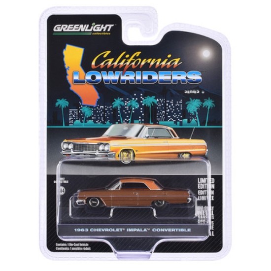 1/64 1963 CHEVROLET IMPALA SS CONVERTIBLE TOP UP BRONZE METALLIC 63070-C