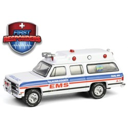 1/64 1991 CHEVROLET SURBURBAN AMBULANCE GLACIER COUNTY EMS 67060-B