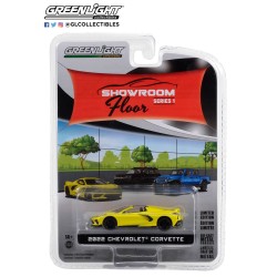 1/64 SHOWROOM FLOOR SERIES 1 2022 CHEVROLET CORVETTE CONVERTIBLE ACCELERATE YELLOW METALLIC 1/64 SHOWROOM FLOOR SERIES 1 2022 CHEVROLET CORVETTE CONVERTIBLE ACCELERATE YELLOW METALLIC