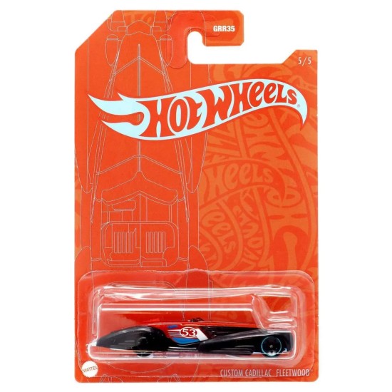 HOT WHEELS DECO BLUE AND SATIN SERIES CUSTOM CAILLAC FLEETWOOD 5/5 GRR42