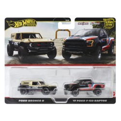 HOT WHEELS 2 PACK FORD BRONCO R AND '17 FORD F-150 RAPTOR HRR77 HOT WHEELS 2 PACK FORD BRONCO R AND '17 FORD F-150 RAPTOR HRR77