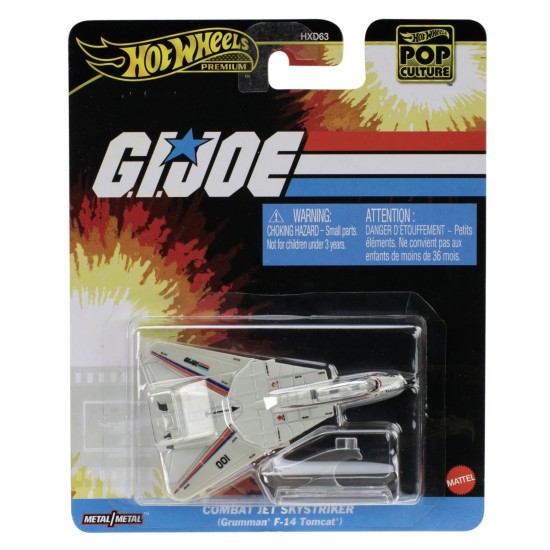 HOT WHEELS POP CULTURE G.I. JOE COMBAT JET SKYSTRIKER GRUMMAN F-14 TOMCAT JBL77