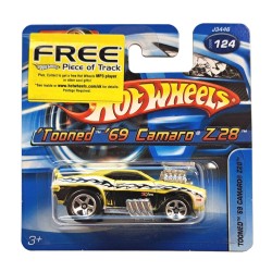 HOT WHEELS 2006 'TOONED' '69 CAMARO Z28 #124 YELLOW J3446 HOT WHEELS 2006 'TOONED' '69 CAMARO Z28 #124 YELLOW J3446