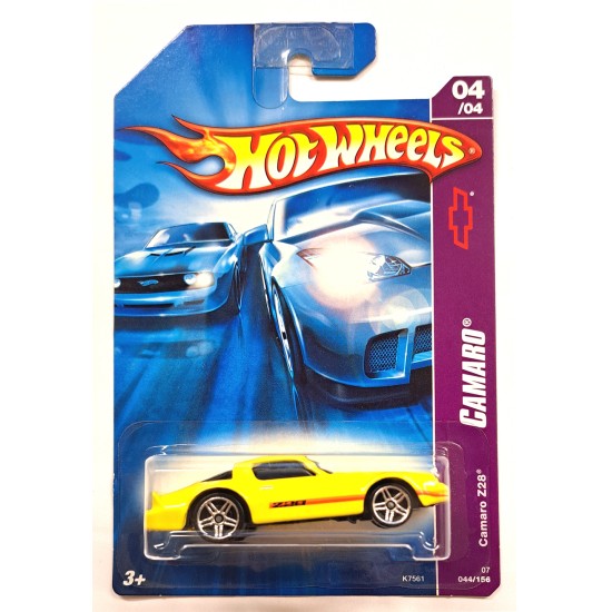 HOT WHEELS 2007 RELEASE CAMARO 04/04 CAMARO Z28 044/156 YELLOW K7561