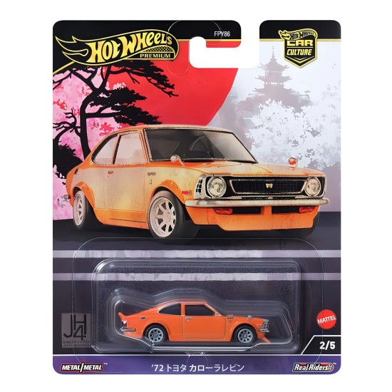 HOT WHEELS JAPAN HISTORIC '72 TOYOTA COROLLA LEVIN 2/5 HRV69