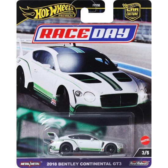 HOT WHEELS RACE DAY 2018 BENTLEY CONTINENTAL GT3 3/5 HRV93