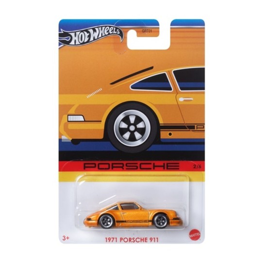 HOT WHEELS PORSCHE SERIES 1971 PORSCHE 911 ORANGE 2/6 HRW57