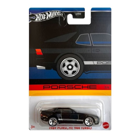 HOT WHEELS PORSCHE SERIES 1989 PORSCHE 944 TURBO BLACK 3/6 HRW58