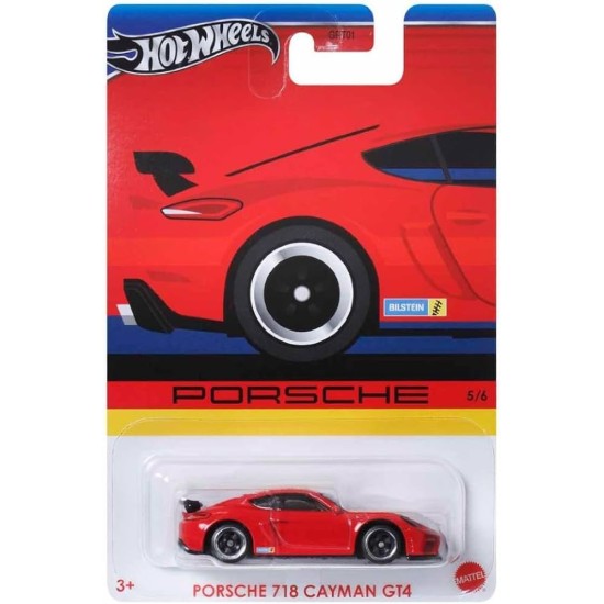 HOT WHEELS PORSCHE SERIES PORSCHE 718 CAYMAN GT4 RED 5/6 HRW60