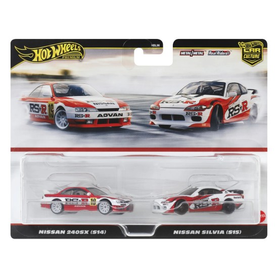 HOT WHEELS 2 PACK NISSAN 240SX (S14) AND NISSAN SILVIA (S15) HRR84