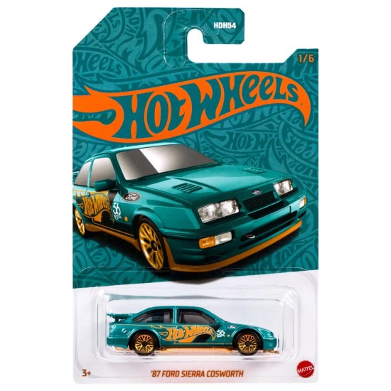 HOT WHEELS PEARL AND CHROME '87 FORD SIERRA COSWORTH 1/6 HVX04