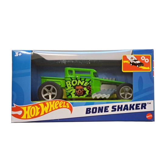 HOT WHEELS PULLBACK CAR - BONE SHAKER GREEN HMY08