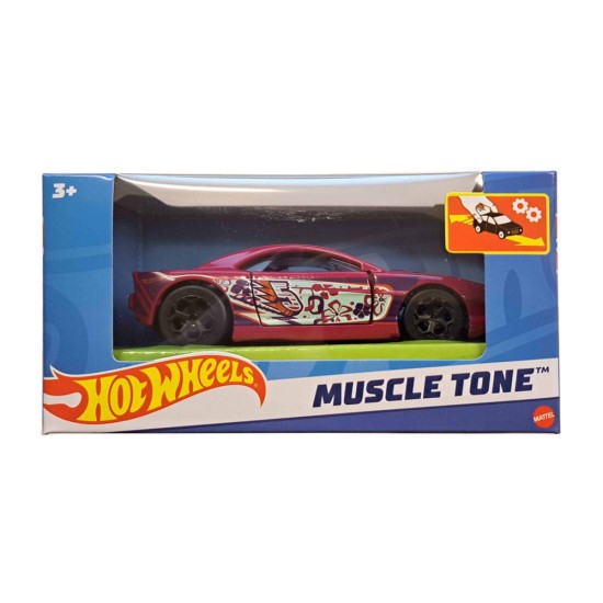 HOT WHEELS PULLBACK CAR - MUSCLE TONE PINK HMY09