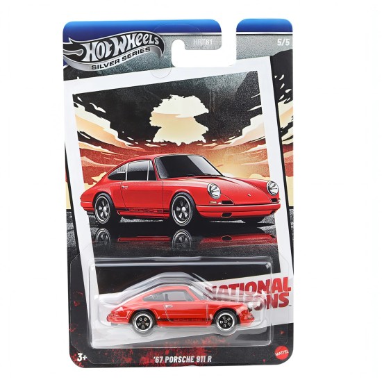 HOT WHEELS SILVER SERIES NATIONAL ICONS '67 PORSCHE 911 R 5/5 JBY86