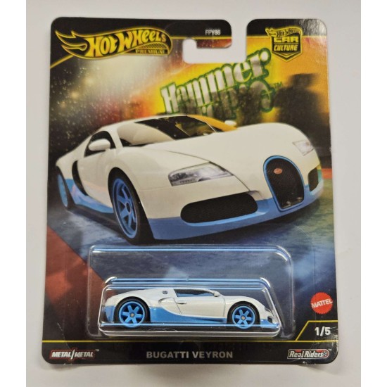 HOT WHEELS PREMIUM HAMMER DROPS BUGATTI VEYRON 1/5 HRW06 - CREASED CARD HOT WHEELS PREMIUM HAMMER DROPS BUGATTI VEYRON 1/5 HRW06 - CREASED CARD